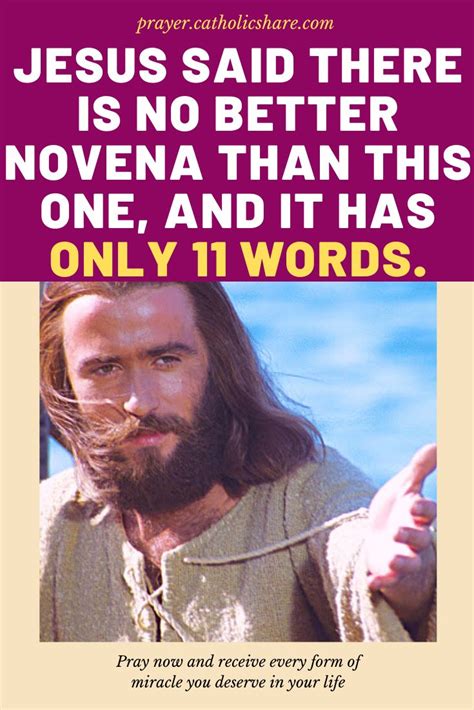 Jesus Said There Is No Better Novena Than This One And It Has Only 11