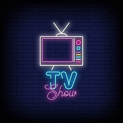 Premium Vector Tv Show Neon Signs Style Text