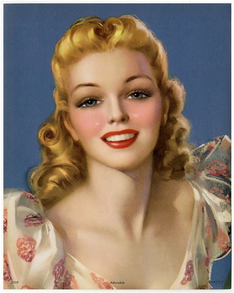 Vintage 1940s Good Girl Art Pin Up Print By Jules Erbit Etsy
