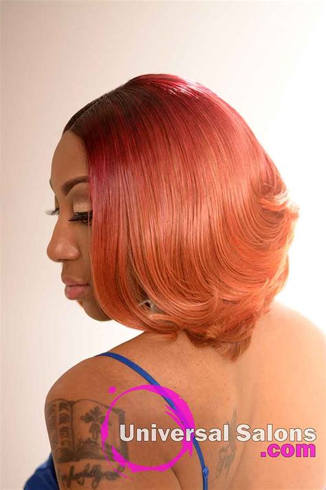 spicy red sew in bob hairstyle from samantha fields in greensboro nc