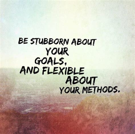 Be Stubborn About Your Goals And Flexible About Your Methods Image