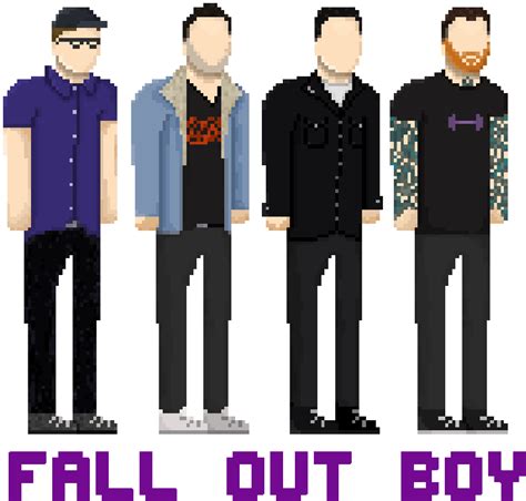 The Final And Combined Version Of My Fall Out Boy Pixel Cartoon