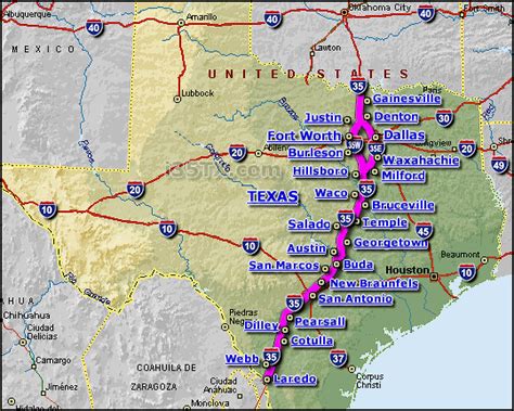 Map Of Texas Interstates United States Map