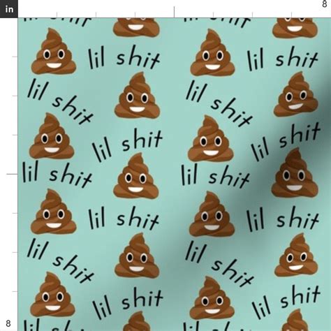 Lil Sht Poop Emoji Poop Emoji Fabric Spoonflower