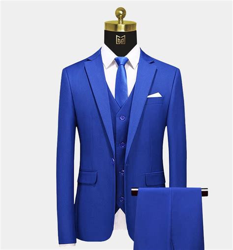 3 Piece Royal Blue Suit Gentlemans Guru In 2021 Royal Blue Suit