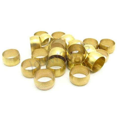 50pcs Brass Compression Fitting Sleeves Ferrule Ring For 5mm Tube Ebay