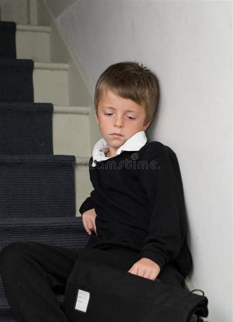 Depressed Boy Stock Image Image Of Primary Grief Uniform 21279107
