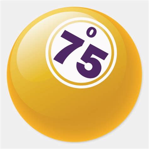 O 75 Bingo Ball Classic Round Sticker