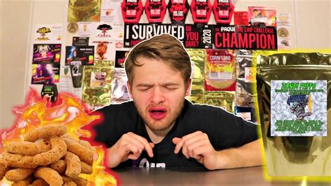 Worlds Hottest Wasabi Infused Cheese Puffs Challenge Carolina Reaper Cody Vs Youtube