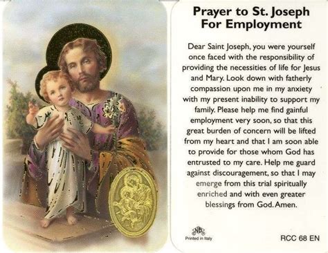 Novena Prayer To St Joseph For Employment Churchgistscom