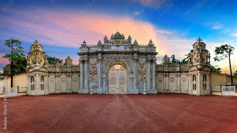 Entrance Gate Of Dolmabahce Palace In Istanbul Turkey Stock Photo