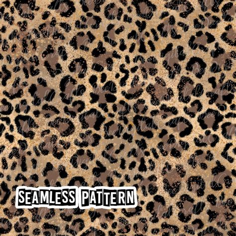 Seamless Pattern Leopard Print Cheetah Digital Fabric Design Etsy