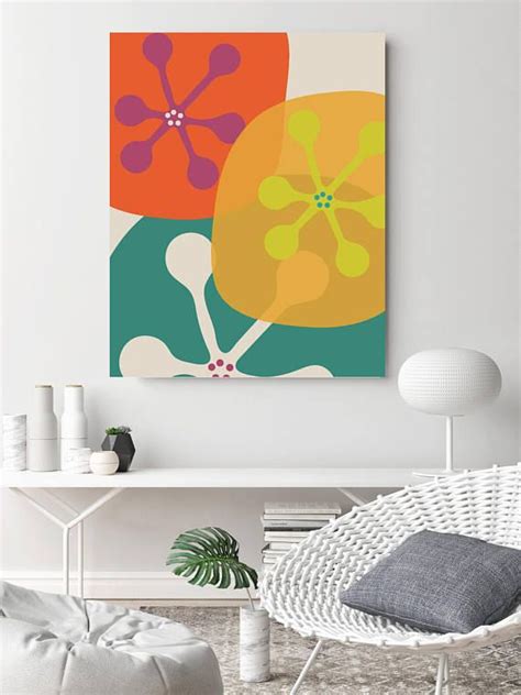 Modern Abstract Prints Large Mid Century Art Colorful Wall Etsy