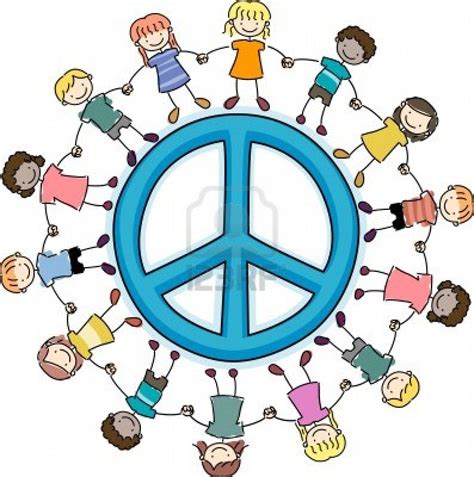Illustration Of Kids Surrounding A Peace Sign Peace Sign Peace