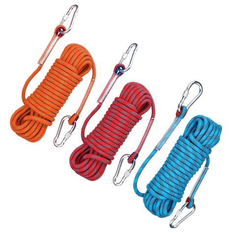15mx10mm Double Buckle Rock Climbing Rope Outdoor Sports Mountaineering