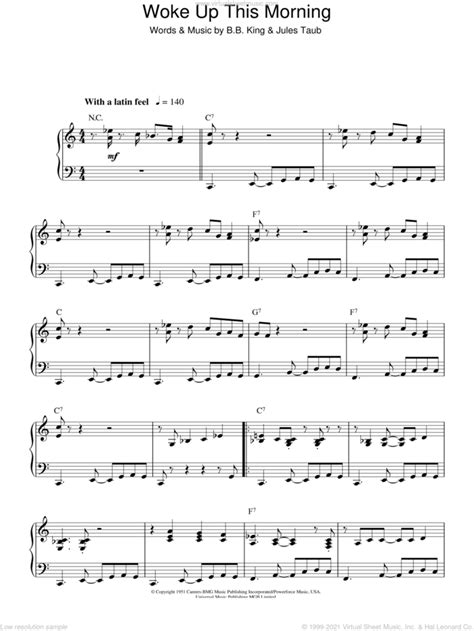 Woke Up This Morning Sheet Music For Piano Solo Pdf