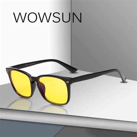Wowsun New Square Men Women Anti Blue Light Glasses Brand Rivets Anti