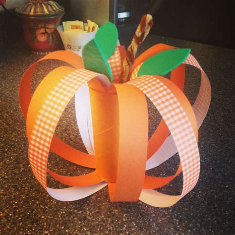 Pumpkin Made With Scrapbook Paper And A Painted Toilet Paper Tube Easy