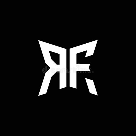 Rf Logo Monogram Geometric Shape Style Stock Vector Illustration Of