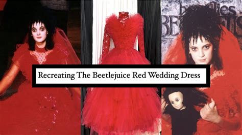 recreating the red wedding dress from beetlejuice shorts youtube