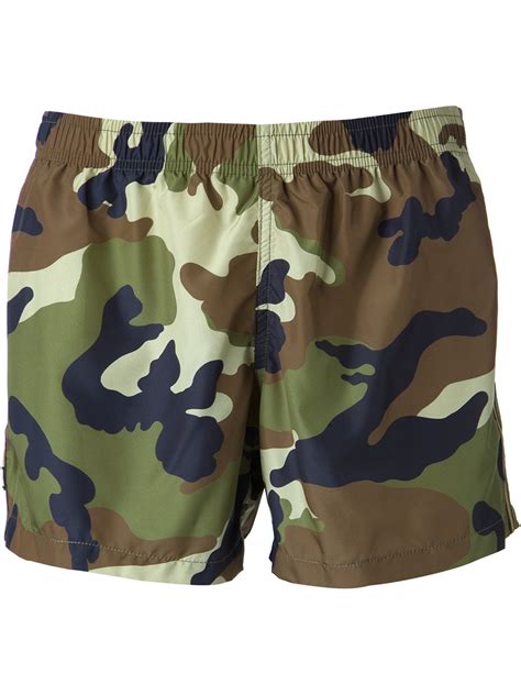 Lyst Dondup Camouflage Swim Shorts In Green For Men
