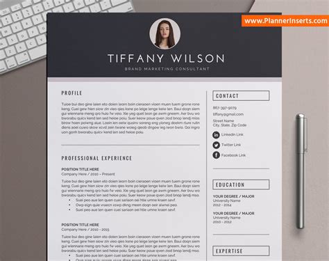 Modern Cv Template For Job Application Professional Cv Template Design