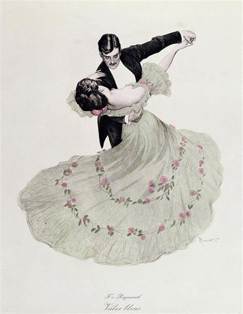 The Blue Waltz By Ferdinand Von Reznicek Dancing Drawings Dancing