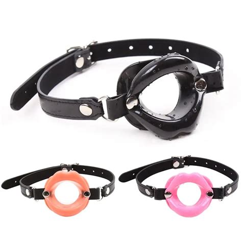 Open Mouth Lips Gag Ball Harness Restraints Erotic Games Oral Fixation
