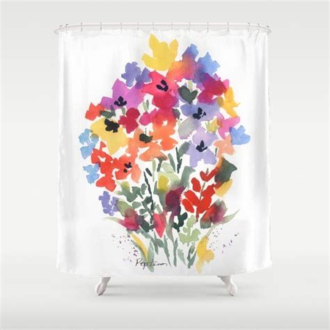 Buy Bright Wildflower Field Shower Curtain By Pamelagatens Worldwide