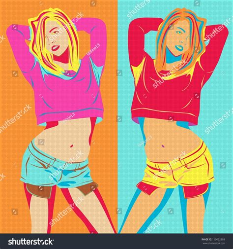 Sexy Pop Art Girl Stock Vector Illustration 119622388 Shutterstock