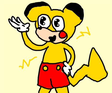 Mickey Mouse Pikachu Crossover Drawception