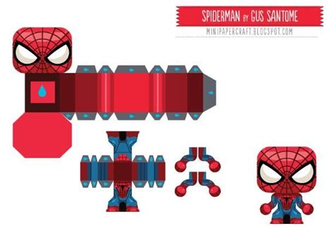 Mini Spider Man En Papercraft Paperblog Paper Toy Poupées En