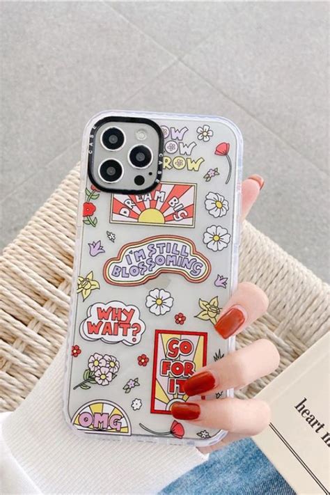 Cute Sticker Design Phone Case For Iphone In 2021 Iphone Case