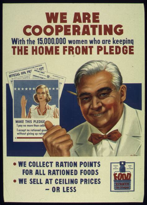 The Home Front Pledge American Food Rationing Poster From The Office