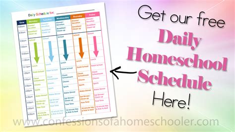 Our Daily Homeschool Schedule Confessions Of A Homeschooler Bloglovin