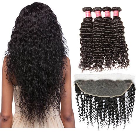 With small waves, this hair can change your hairstyle easily without wasting your time and money. Nadula Deep Wave Virgin Hair Weave 4 Bundles With Lace ...