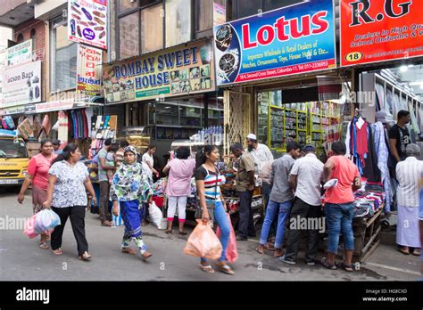 Busy Street Scene In The Pettah District Colombo Sri Lanka Stock