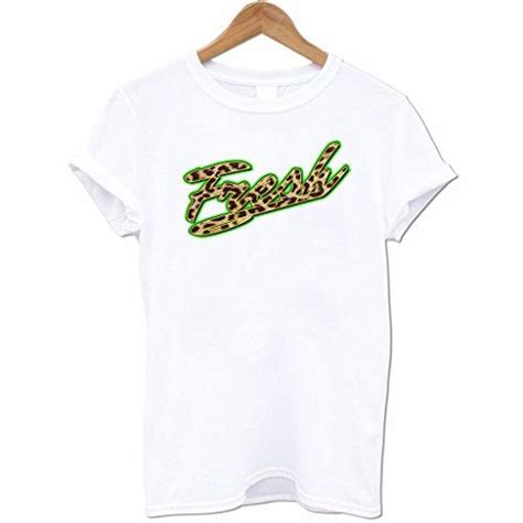 Bang Tidy Clothing Mens Fresh Pfm Leopard Print Hipster Festival Summer Holiday T Shirt White S
