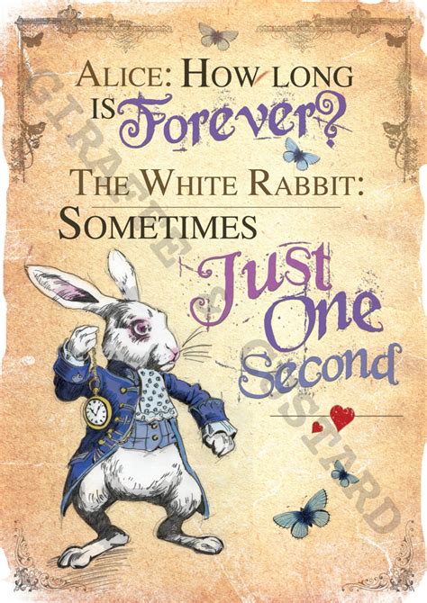 Alice In Wonderland Printable A4 Poster Art The White Rabbit