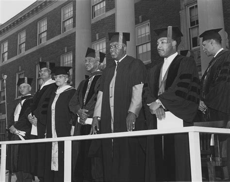 Martin Luther King Jr And Jackie Robinson Receiving Honorary Degrees At Howard University In