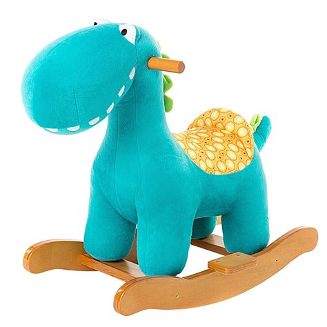 2020 Child Rocking Horse Toy Stuffed Animal Rocker Toy Blue Dinosaur