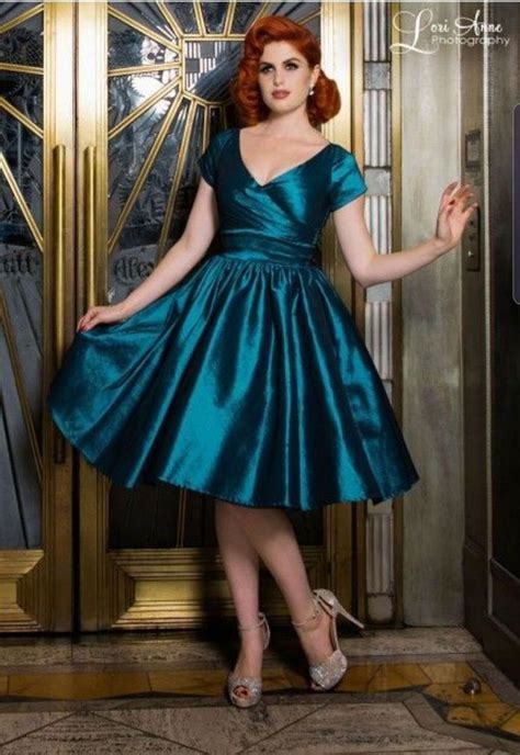 Pinup Couture Teal Ava Swing Dress In 2021 Pinup Couture Swing Dress