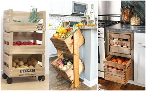 17 Excellent Kitchen Storage Ideas Made With Recycling Old Crates