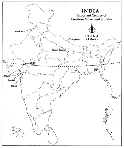 Class 10 History Map Work Chapter 3 Nationalism In India Updated For