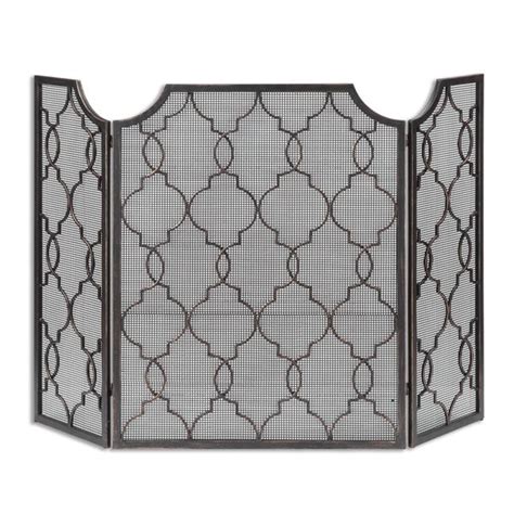 Shop Uttermost Charlie Silver Fireplace Screen Free Shipping Today