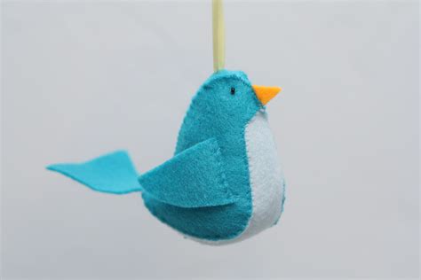 Stitched By Crystal Felt Bird Ornaments With Tutorial And Pattern