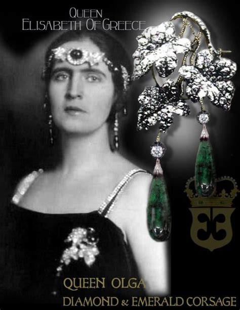 Emerald And Diamond Brooch Devante De Corsage Queen Olgahellenes