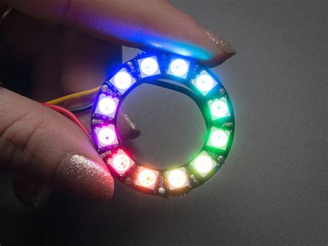 Neopixel Ring 12 X 5050 Rgb Led With Integrated Drivers Id 1643 7
