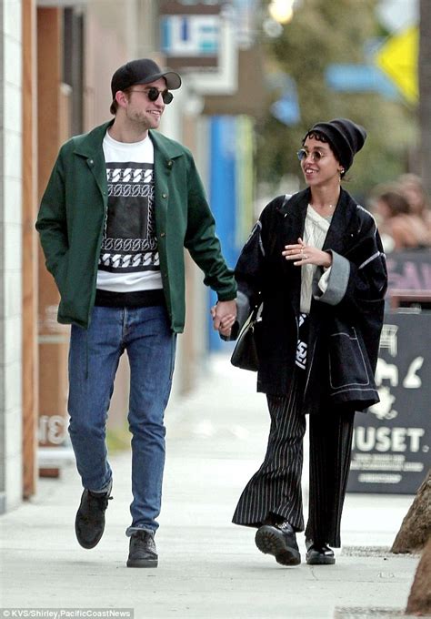 robert pattinson with fka twigs on date and gives flash of her engagement ring daily mail online