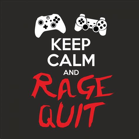 Keep Calm And Rage Quit T Shirt Geekytees